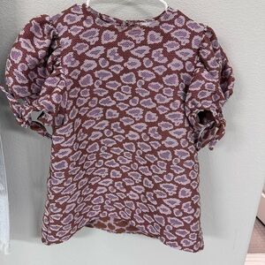 Noble 31 Animal print Puff-Sleeve Top